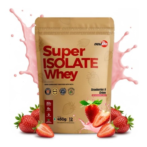 1 - Neulife Super Isolate Whey,  0.99 lb  Strawberries N Creme 