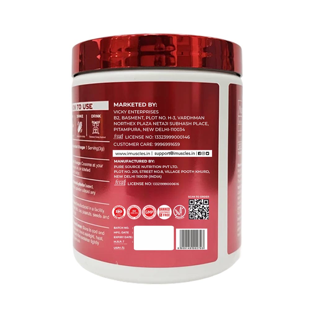 5 - iMuscles Nutrition Pure Creatine Monohydrate,  Unflavoured  0.548 lb 