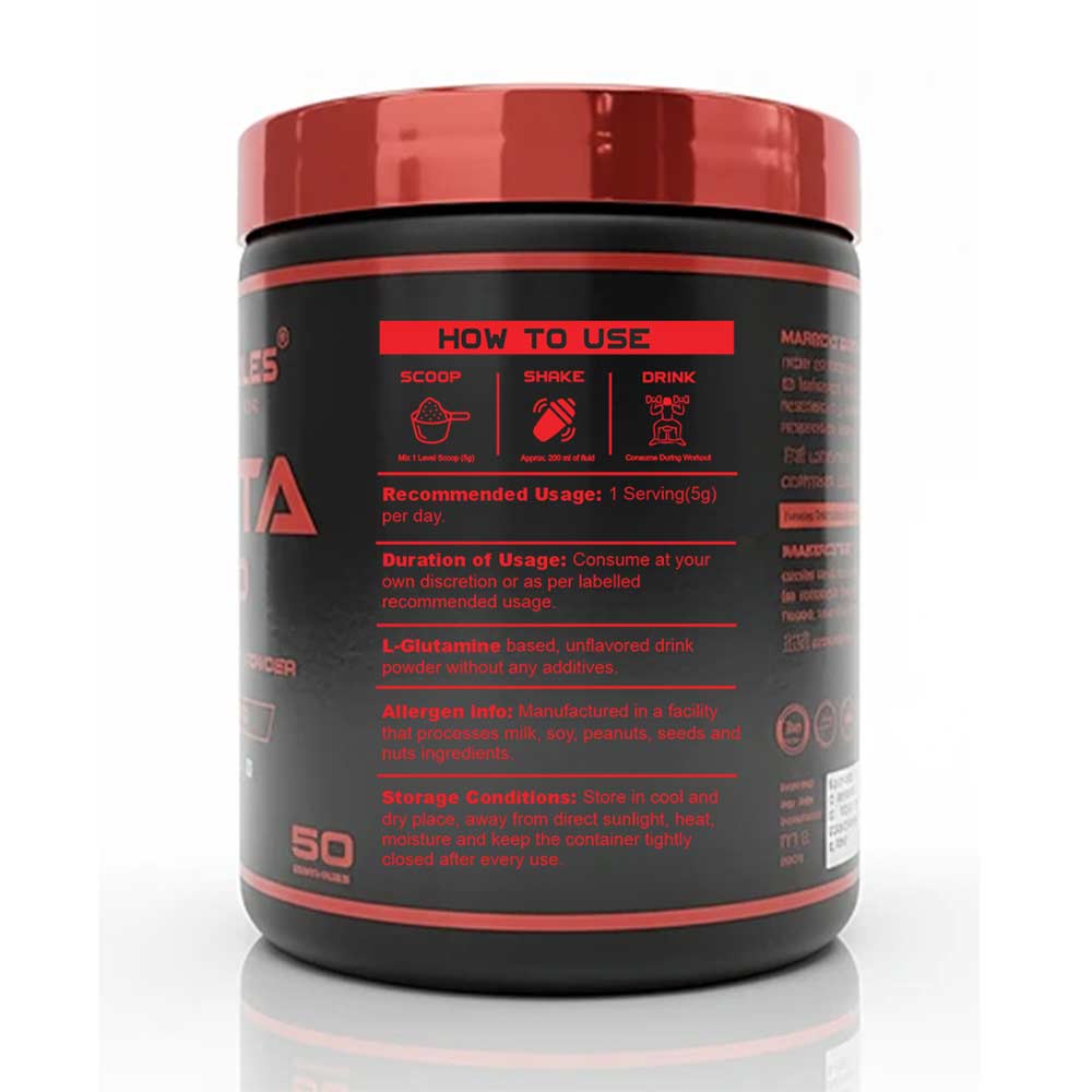 5 - iMuscles Nutrition Gluta Pro L-Glutamine,  0.55 lb  Unflavoured 