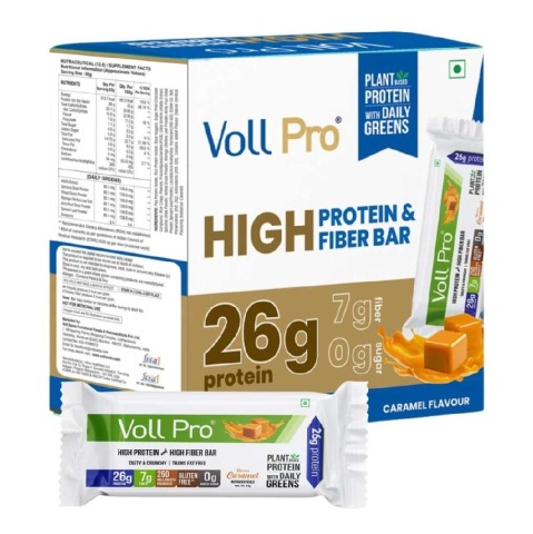 1 - Voll Sante Voll Pro High Protein & Fiber Bar,  6 bar(s)  Caramel (26g Protein) 