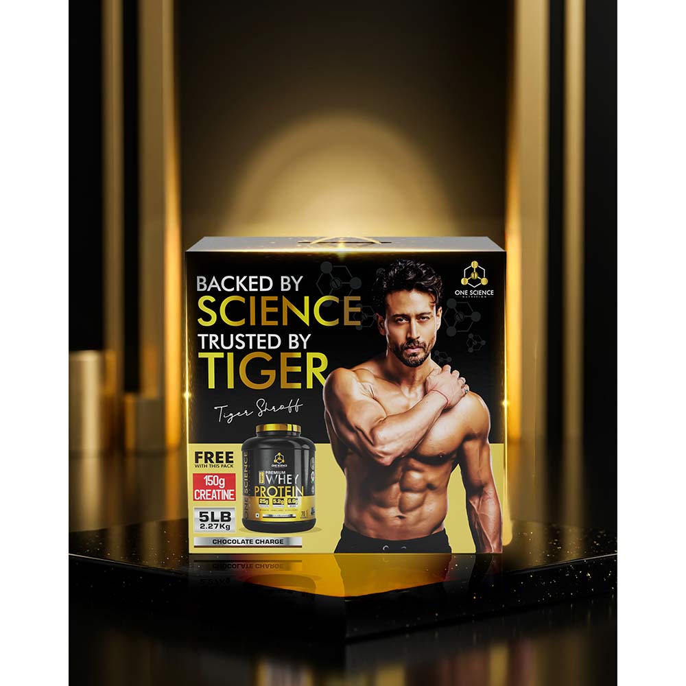 7 - One Science 100% Premium Whey Protein,  5 lb  Cafe Mocha - with Free 150g Creatine 