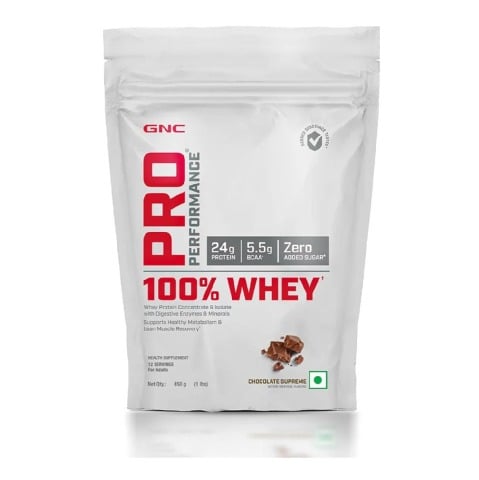 1 - GNC Pro Performance 100% Whey Protein,  1 lb  Chocolate Supreme 