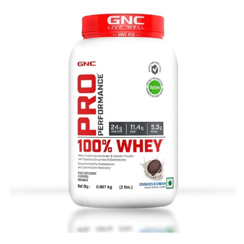 1 - GNC Pro Performance 100% Whey Protein, 2 lb Cookies & Cream