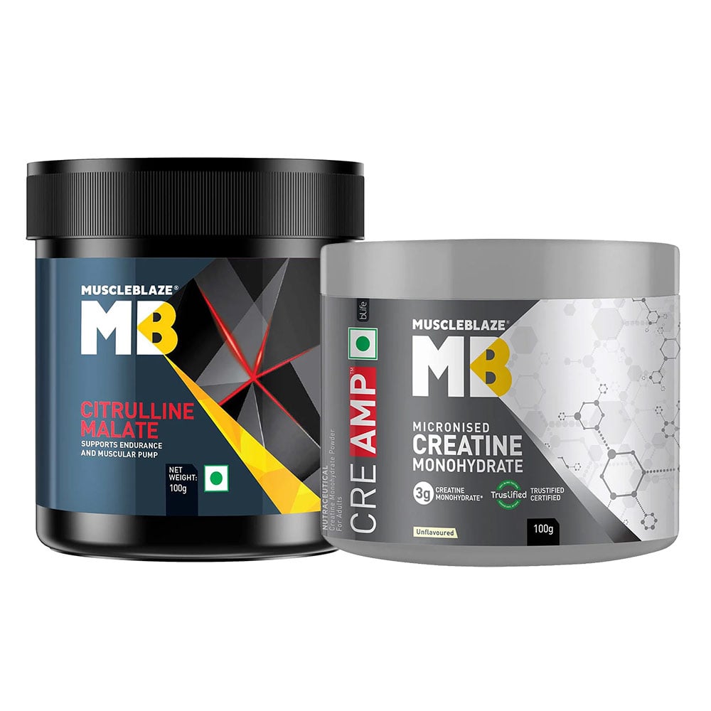 Creatine Monohydrate CreAMP and Citrulline Malate 100g Combo