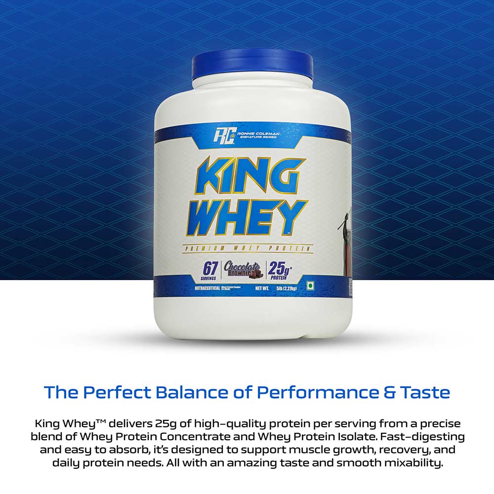 2 - Ronnie Coleman King Whey Protein,  5 lb  Chocolate Brownie