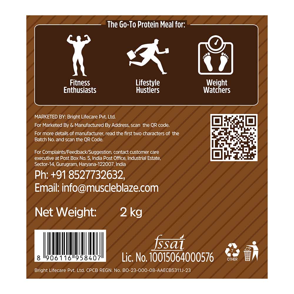 6 - MuscleBlaze High Protein Oats,  2 kg  Dark Chocolate 