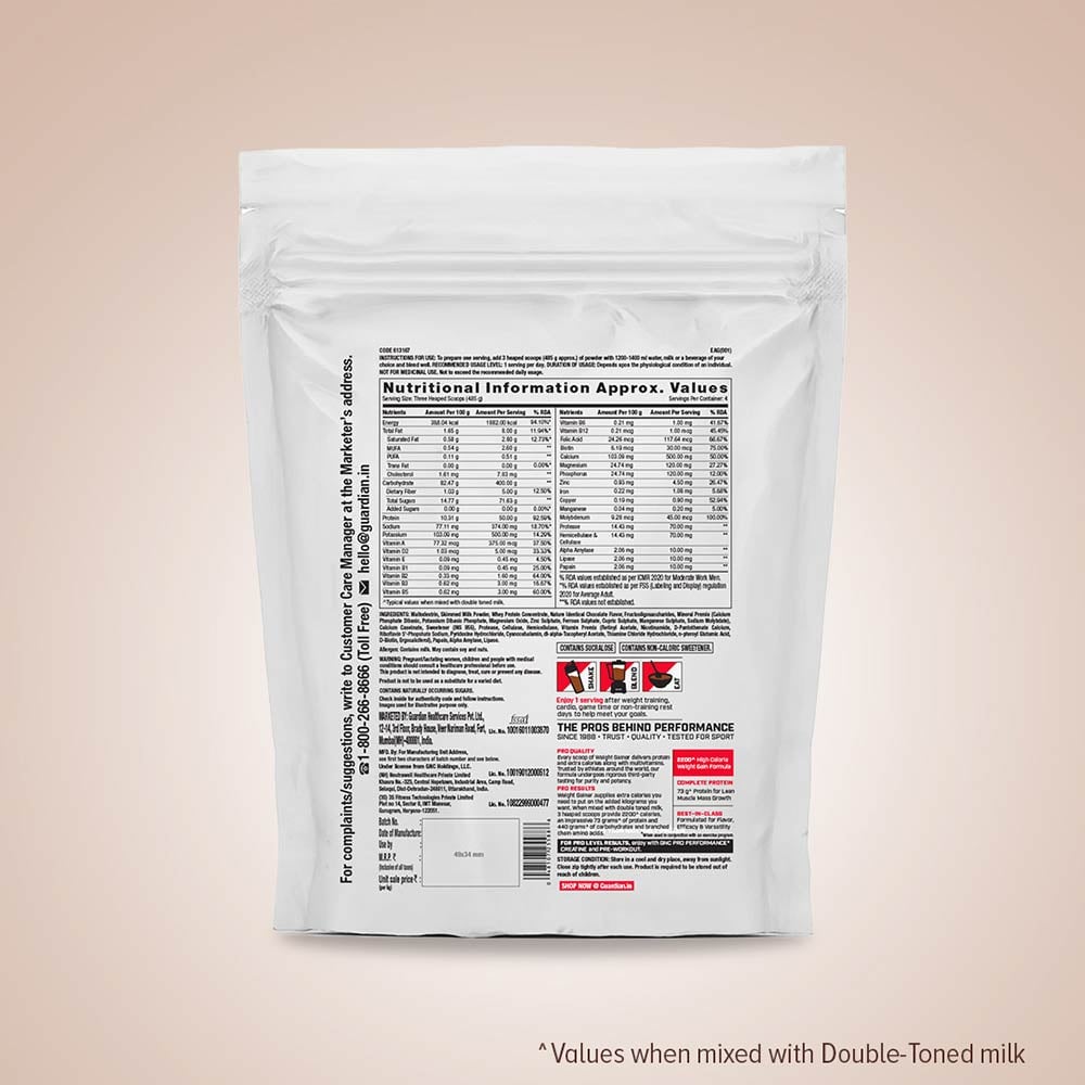 3 - GNC Pro Performance Weight Gainer,  4.4 lb  Double Chocolate 