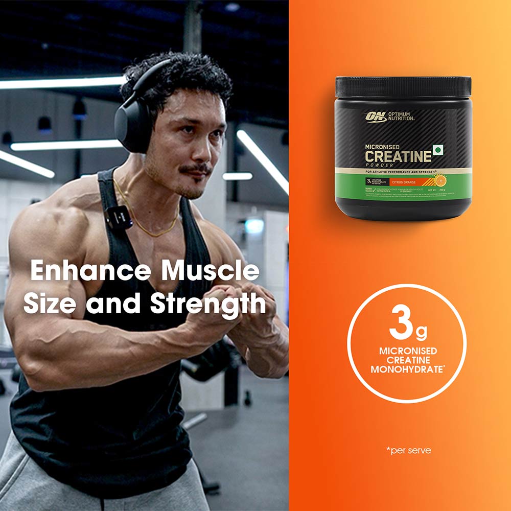 3 - ON (Optimum Nutrition) Micronized Creatine Powder,  Citrus Orange  0.55 lb 