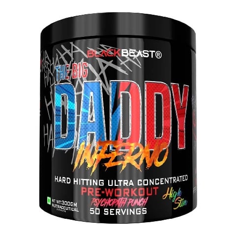 1 - BLACK BEAST The Big Daddy Inferno Pre-Workout, 0.66 lb Psychopath Punch