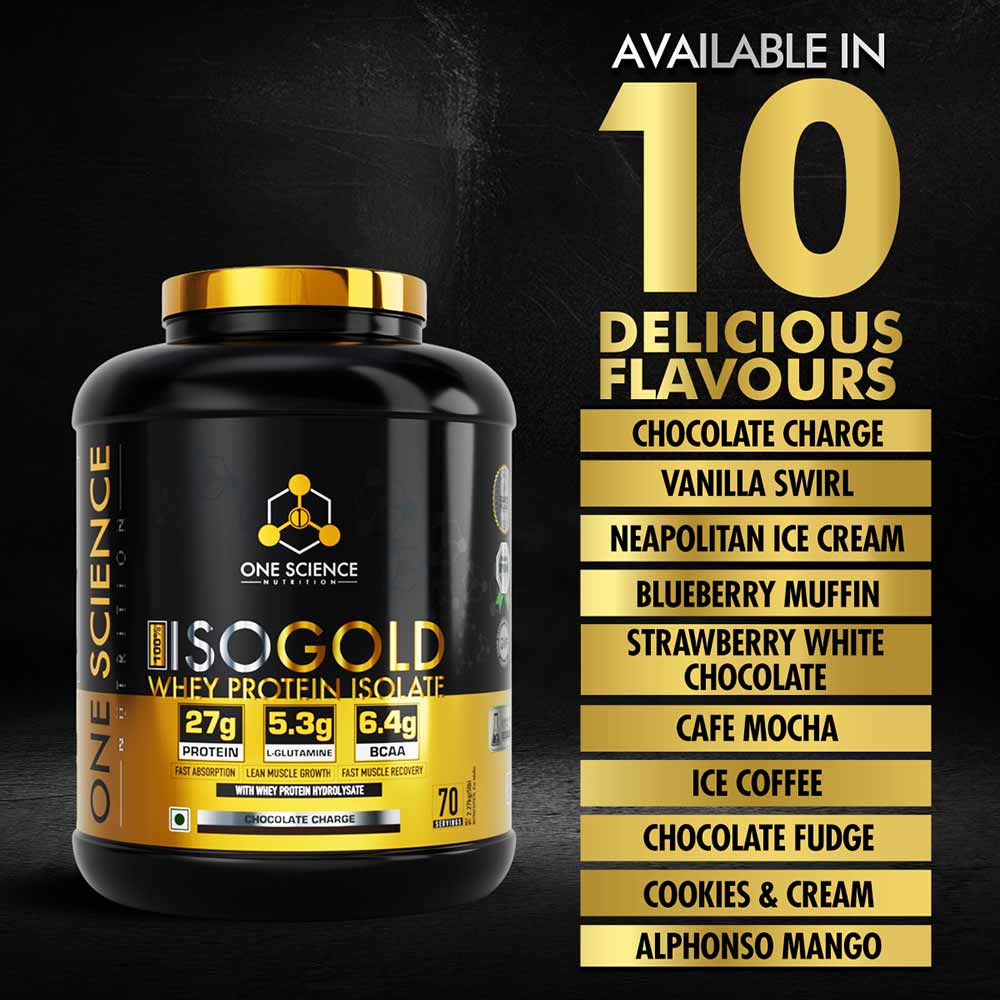 2 - One Science 100% Iso Gold Whey Protein Isolate,  5 lb  Chocolate Charge 