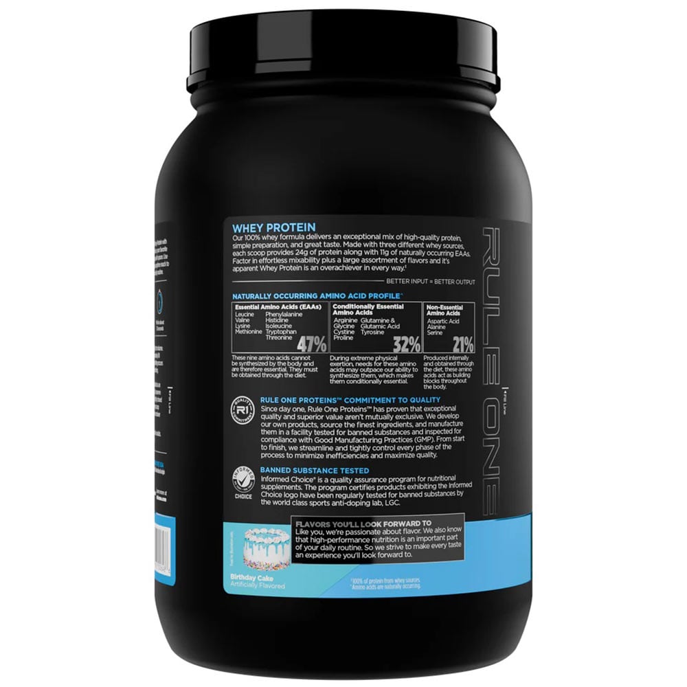 4 - Rule One 100% Whey Protein,  1.96 lb  Birthday Cake 