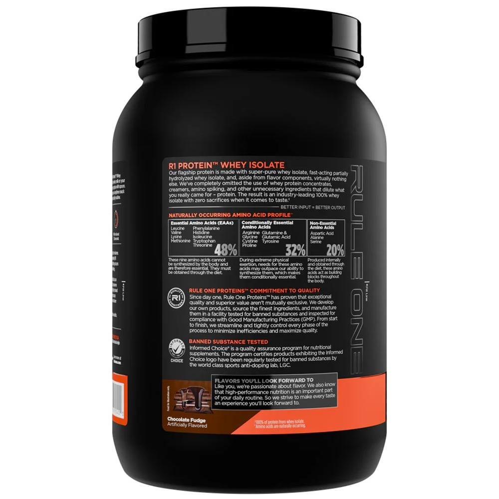 3 - Rule One R1 Protein,  1.98 lb  Chocolate Fudge 