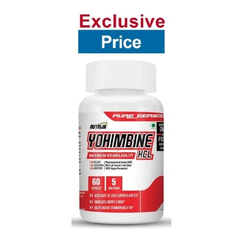 NutriJa Yohimbine HCL 5mg,  60 capsules  Unflavoured 