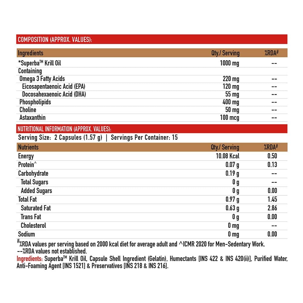 10 - TrueBasics Heart Omega-3 Antarctic Krill Oil,  30 capsules