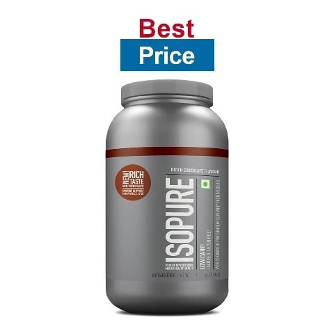 Isopure 100% Whey Protein Isolate,  4.4 lb  Low Carb - Dutch Chocolate 
