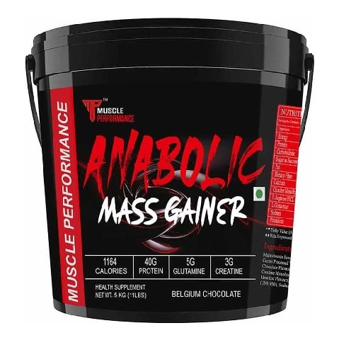 1 - Muscle Performance Anabolic Mass Gainer,  11 lb  Belgium Chocolate 