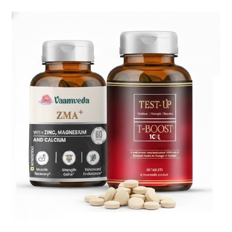 1 - Vaamveda ZMA+ & Test-Up Natural Testo Boost Combo,  60 tablet(s)  Unflavoured 