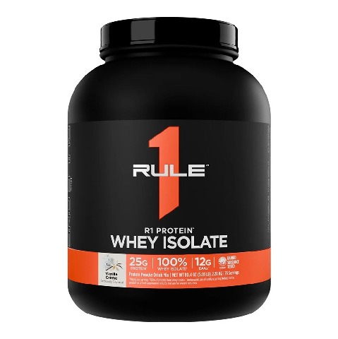 1 - Rule One R1 100% Whey Protein Isolate,  5.03 lb  Vanilla Creme 