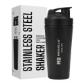 MuscleBlaze Stainless Steel Shaker, Stealth Black 700 ml