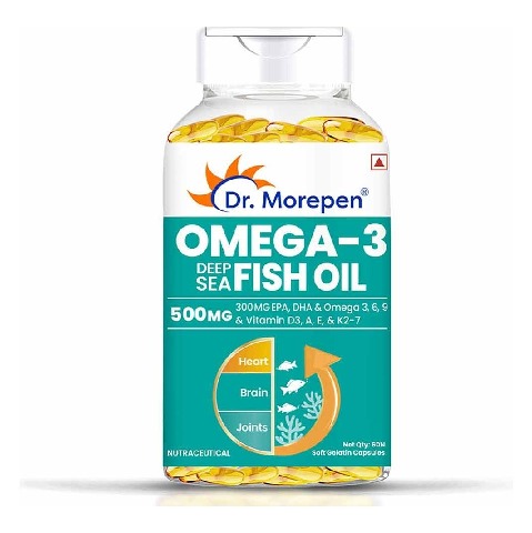 1 - Dr. Morepen Omega-3 Deep Sea Fish Oil 500mg,  60 softgels 