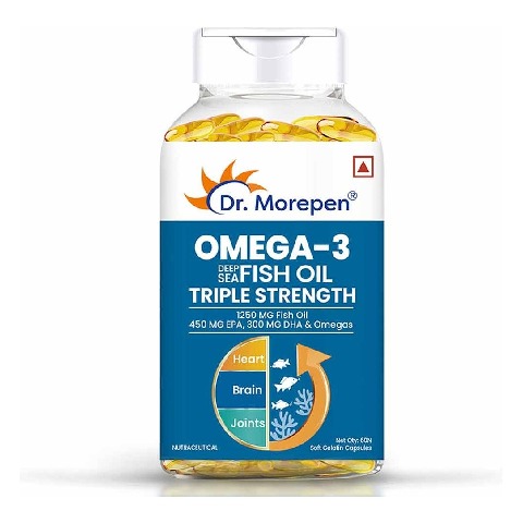 1 - Dr. Morepen Omega-3 Deep Sea Fish Oil Triple Strength,  60 softgels 