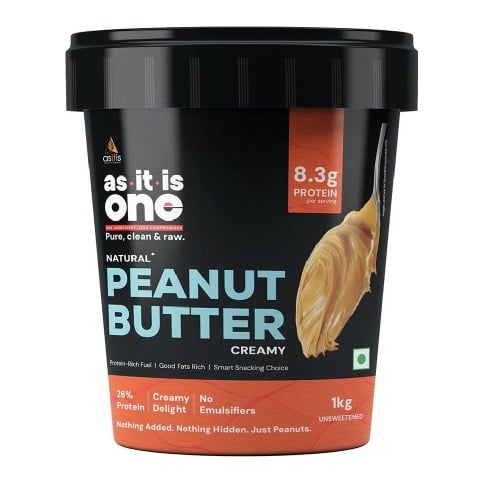 1 - AS-IT-IS Nutrition Peanut Butter,  1 kg  Creamy 