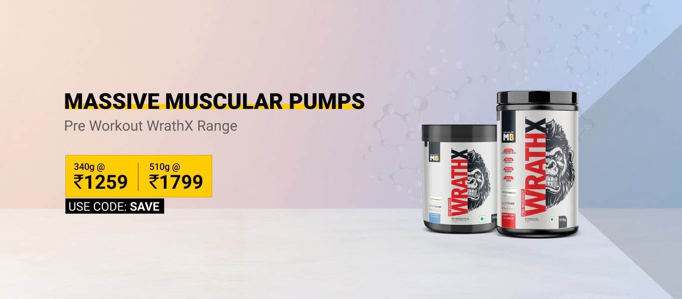 Pre Workout WrathX Range - 340g @ 1259 & 510g @ 1799, Use Code: SAVE