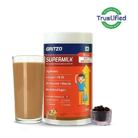 Supermilk Gritzo Growth+ for Boy 13+ years,  400 g  Cafe Mocha 