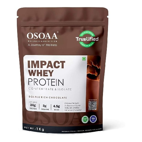 1 - Osoaa Impact Whey Protein,  2.2 lb  Double Rich Chocolate 