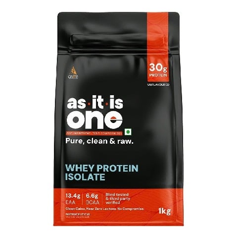 1 - AS-IT-IS Nutrition Whey Protein Isolate,  2.2 lb  Unflavoured 