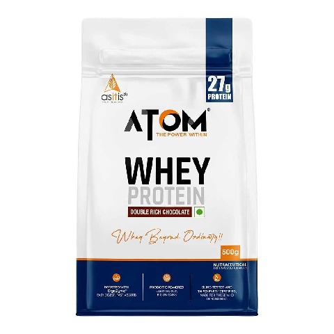 1 - AS-IT-IS Nutrition ATOM Whey Protein with Enzymes,  1.1 lb  Double Rich Chocolate 