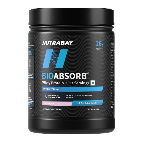2 - Nutrabay BioAbsorb Whey Protein, 1.1 lb Strawberry