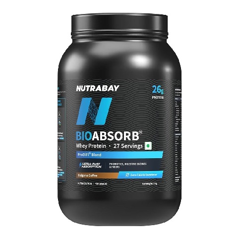 1 - Nutrabay BioAbsorb Whey Protein,  2.2 lb  Dalgona Coffee 