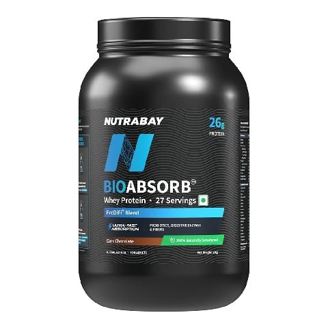 1 - Nutrabay BioAbsorb Whey Protein,  2.2 lb  Dark Chocolate 
