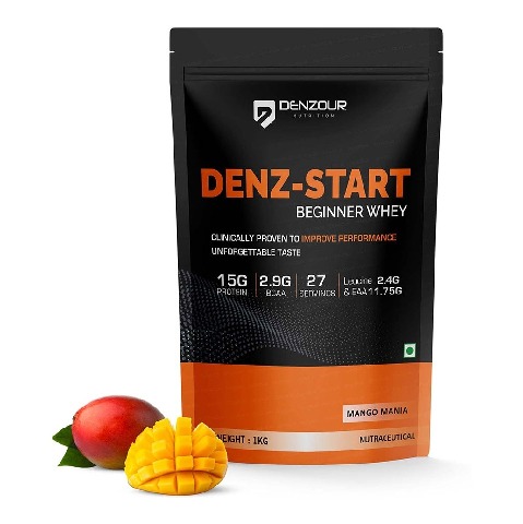 1 - Denzour Nutrition Denz-Start Beginner Whey,  2.2 lb  Mango Mania 