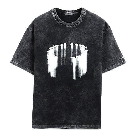 2 - MuscleBlaze Deadlifted Soul Oversized Washed T-Shirt, X-Small Dark Charcoal Grey