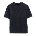 MuscleBlaze Lifting Club Oversized Washed T-Shirt, Medium Blue Tint