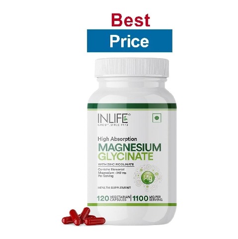 INLIFE Magnesium Glycinate with Zinc Picolinate,  Unflavoured  120 capsules 