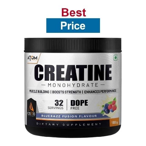 AS-IT-IS Nutrition ATOM Creatine Monohydrate,  Blue Razz Fusion  0.22 lb 