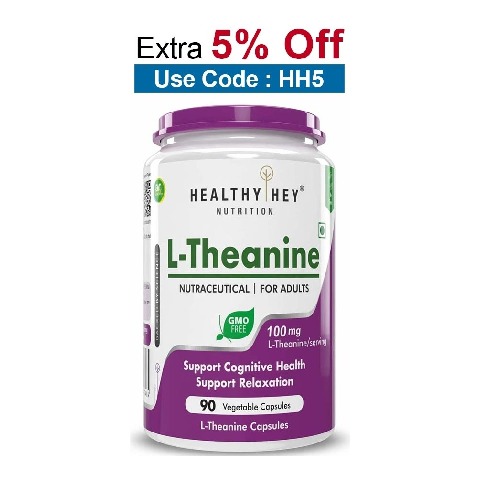 HealthyHey Nutrition L-Theanine,  90 capsules 