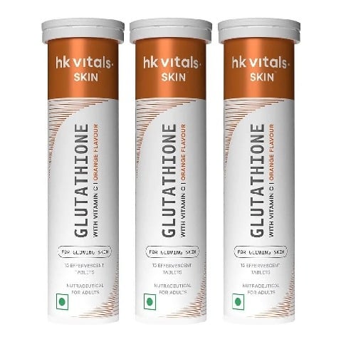 HK Vitals Glutathione Effervescent with Vitamin C 45 Tabs Orange