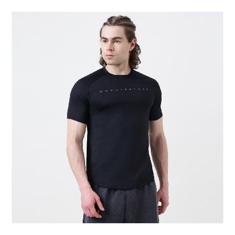 3 - MuscleBlaze Active Tee Half Sleeve,  Small  Midnight Black 