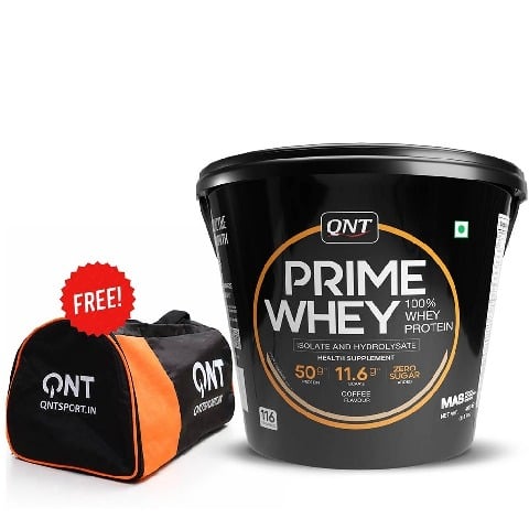 1 - QNT Prime Whey & Gym Bag Black,  8.8 lb  Coffee 