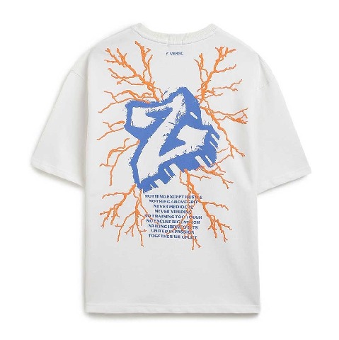2 - MuscleBlaze Z Verse Oversized Solid T-Shirt, X-Small White