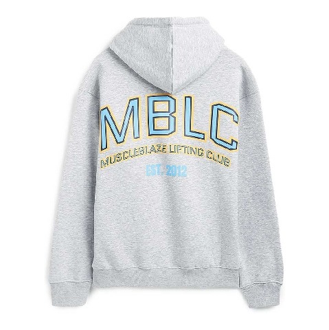 4 - MuscleBlaze Lifting Club Hoodie, Medium Grey Melange