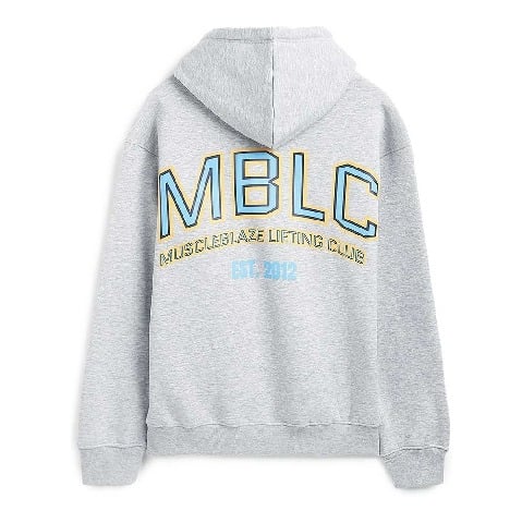 3 - MuscleBlaze Lifting Club Hoodie, Small Grey Melange