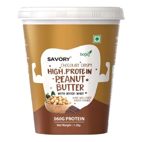 1 - Savory Chocolate High Protein Peanut Butter,  1.2 kg  Crispy 