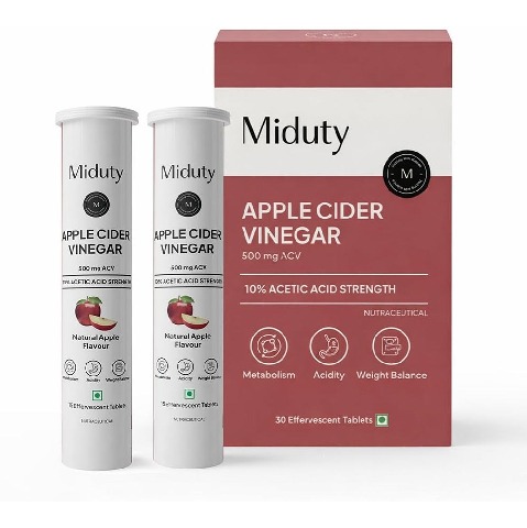 1 - Miduty Apple Cider Vinegar Effervescent, 15 tablet(s) Unflavoured (Pack of 2)