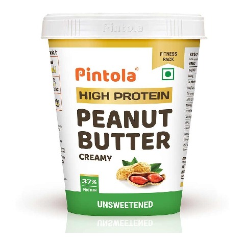 1 - Pintola High Protein Peanut Butter, 1 kg Unsweetened Creamy