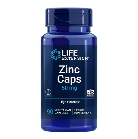 1 - Life Extension Zinc Caps 50mg,  90 veggie capsule(s) 